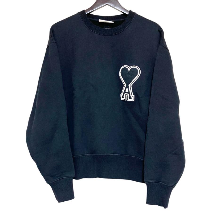 良品 AMI PARIS アミパリス ブラックハートロゴ クルーネック