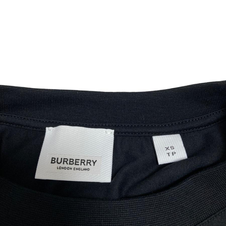 美品✨バーバリー ノバチェック袖 5分袖チュニックトップス 黒 M BURBERRY（バーバリー） 美品 ノバチェックスリーブ Tシャツ