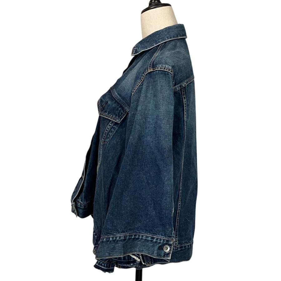 サカイ sacai サイドジップ デニムジャケット size2 sacai（サカイ） 美品 サイドジップデニムジャケット 18-03606 サイズ2