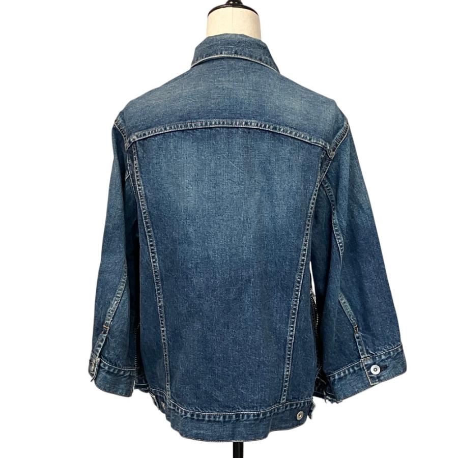 サカイ sacai サイドジップ デニムジャケット size2 sacai（サカイ） 美品 サイドジップデニムジャケット 18-03606 サイズ2