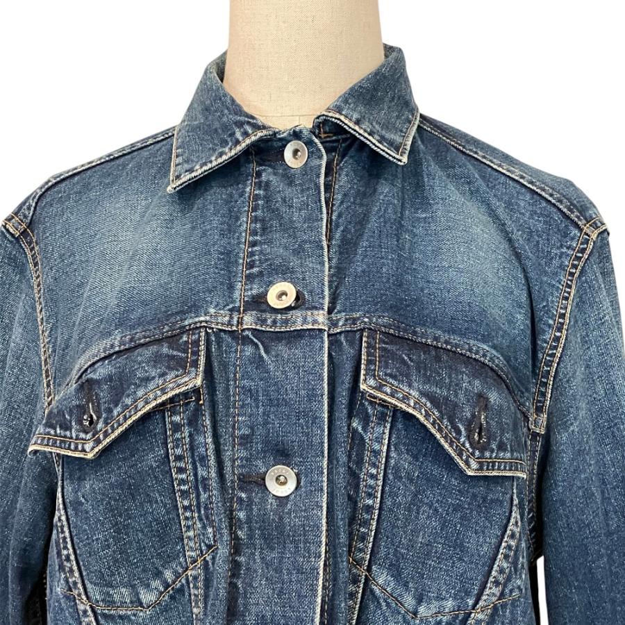 サカイ sacai サイドジップ デニムジャケット size2 sacai（サカイ） 美品 サイドジップデニムジャケット 18-03606 サイズ2
