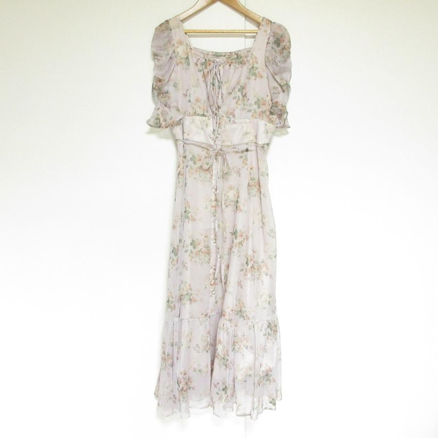 L相当✨LAURA ASHLEY パフスリーブロングワンピース 花柄 LAURA ASHLEY（ローラアシュレイ） 美品 26SS LAURA ASHLEY リランド