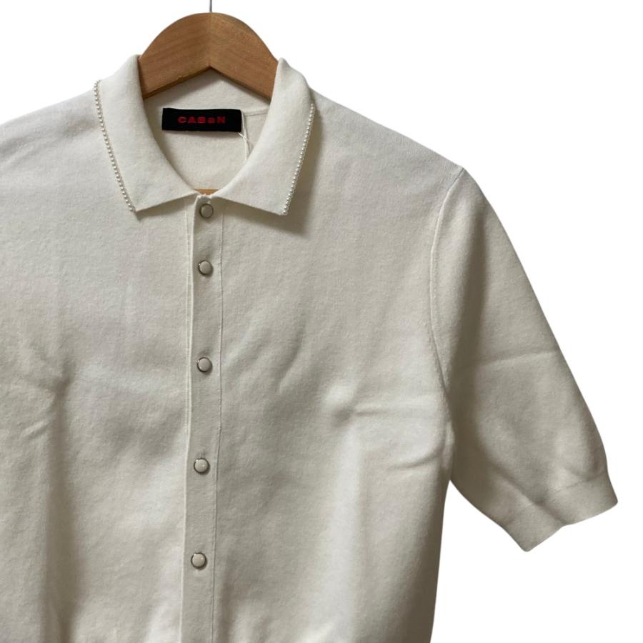 未使用級 25SS CABaN コットンカシミヤパールポロカーディガン 現行 CABaN（キャバン） 未使用 25SS CABaN コットンカシミヤ パールポロ