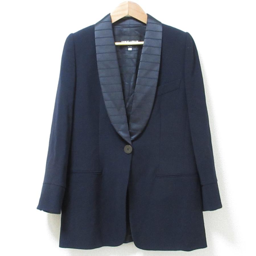 GIORGIO ARMANI 美品 ジョルジオアルマーニ ウール ショールカラー 