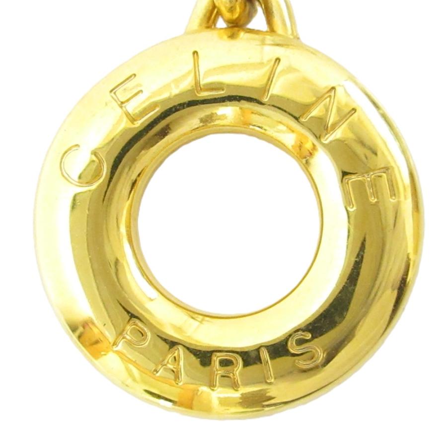 セリーヌ キーホルダー キーリング チャーム サークルロゴ ゴールド CELINE サークルロゴチャーム キーリング ゴールドカラー