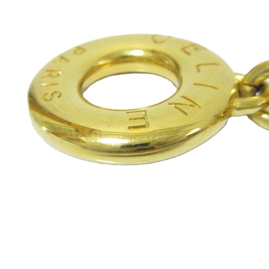 CELINE 美品 セリーヌ サークルロゴチャーム キーホルダー