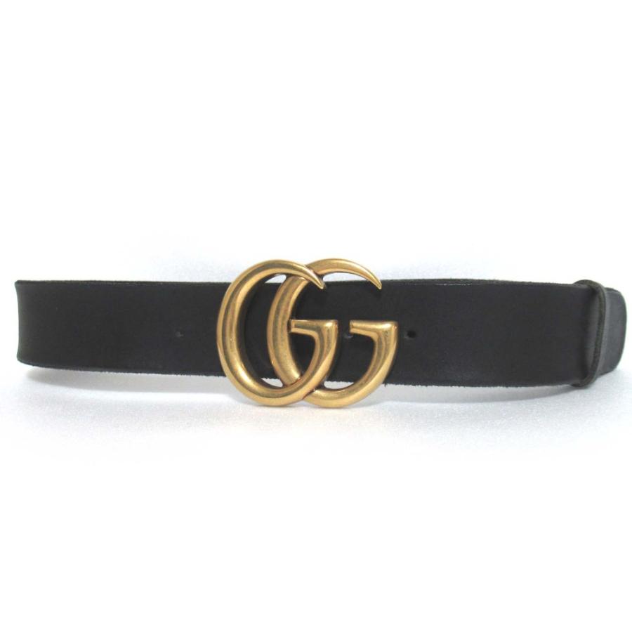 GUCCI 美品 グッチ ダブルGバックル ギボシタイプ レザーベルト 409416  