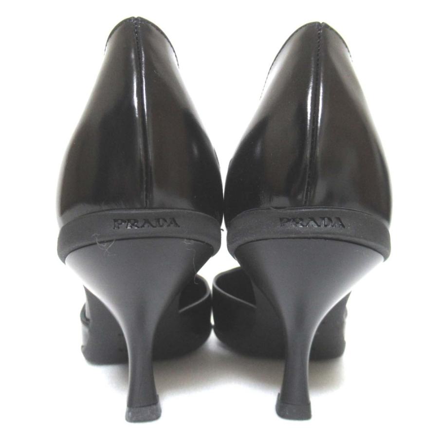 PRADA 新品同様 プラダ レザー ポインテッドドゥ パンプス 34.5サイズ  