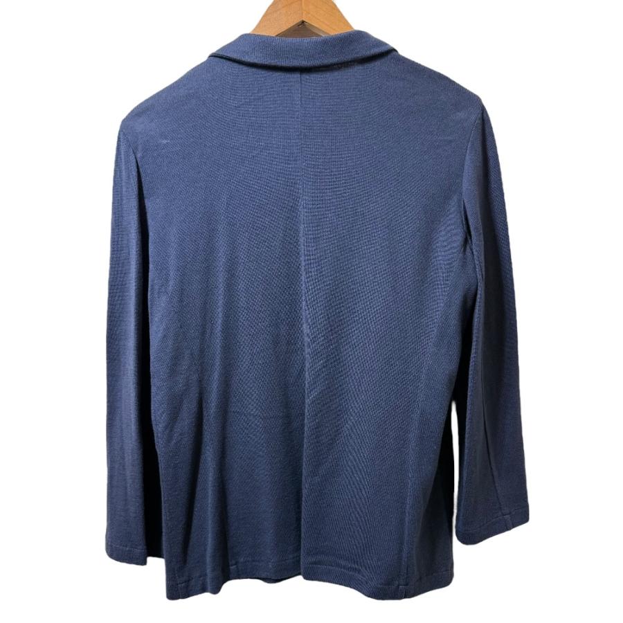 Agnona - 美品 AGNONA アニオナ ニットテーラードジャケット 44 ネイビー レディース 古着 中古 USED AGNONA（アニオナ） 美品 ニットテーラードジャケット 44 ネイビー