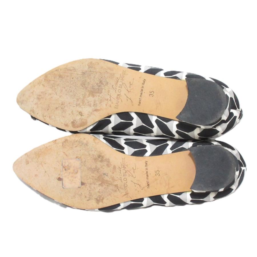 美品】マノロブラニク MANOLO BLAHNIK ハンギシ フラットパンプス