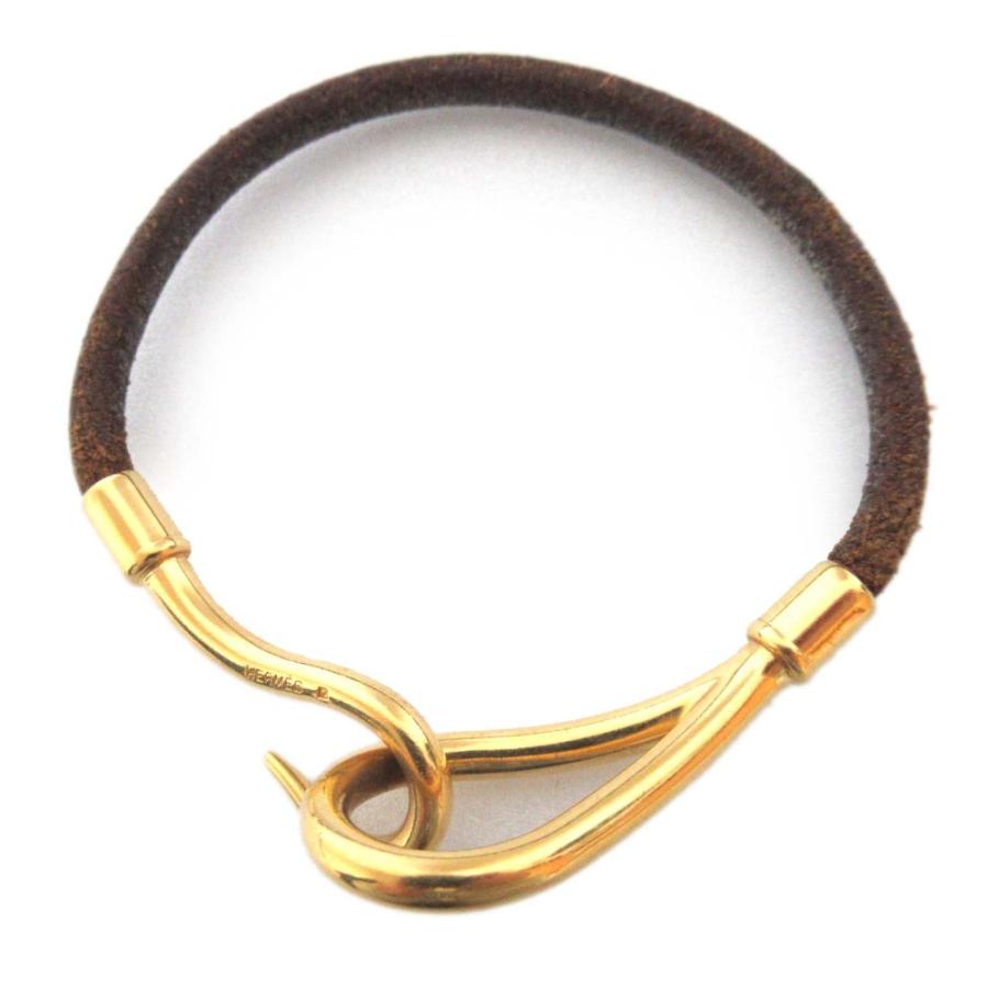 HERMES エルメス ジャンボ ブレスレット ブラウン ゴールド HERMES エルメス アクセサリー ジャンボ ブレスレット
