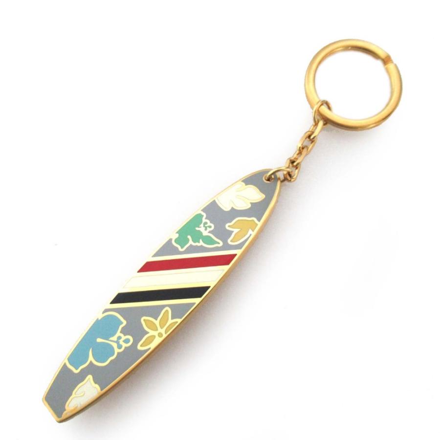 新品未使用 THOM BROWNE. トムブラウン トリコロール柄 キーホルダー THOM BROWNE（トム ブラウン） 美品 ブラス 真鍮 サーフボード
