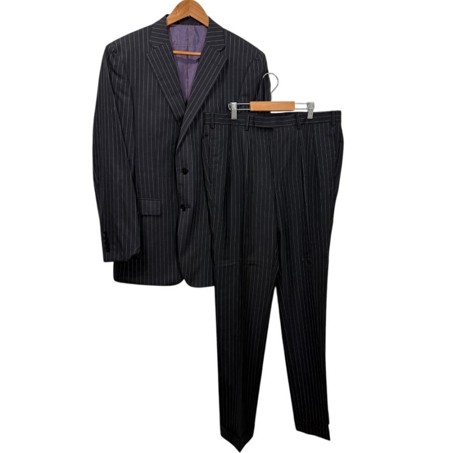 【美品】BURBERRY バーバリー パンツスーツ ビジネス ブラック 黒 BURBERRY BLACK LABEL（バーバリーブラックレーベル） 美品 ストライプ
