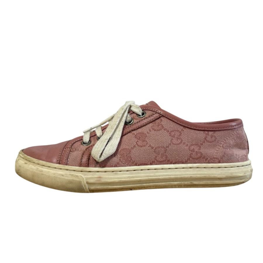 GUCCI（グッチ） 良品 GGキャンバス レザー ローカットスニーカー 34 1 