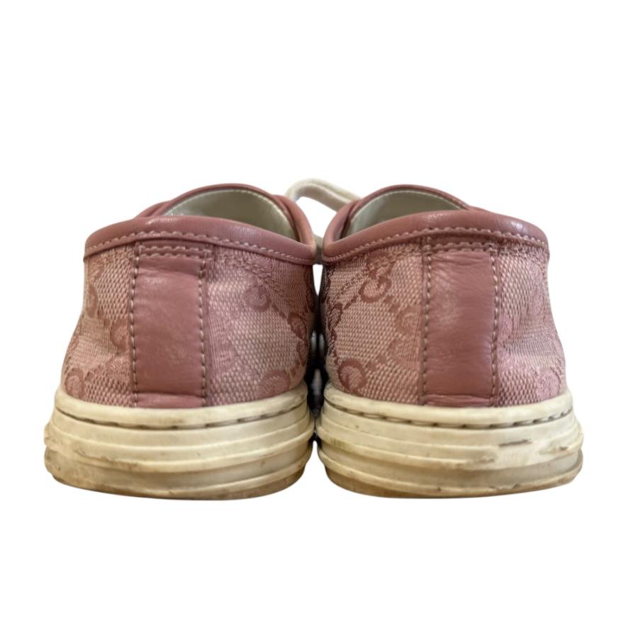 GUCCI（グッチ） 良品 GGキャンバス レザー ローカットスニーカー 34 1