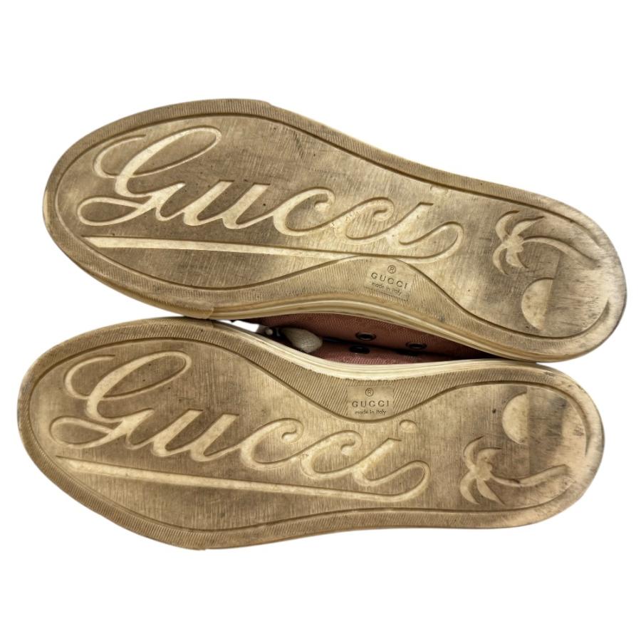 GUCCI（グッチ） 良品 GGキャンバス レザー ローカットスニーカー 34 1