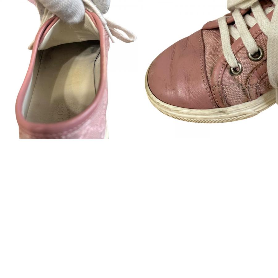 GUCCI（グッチ） 良品 GGキャンバス レザー ローカットスニーカー 34 1