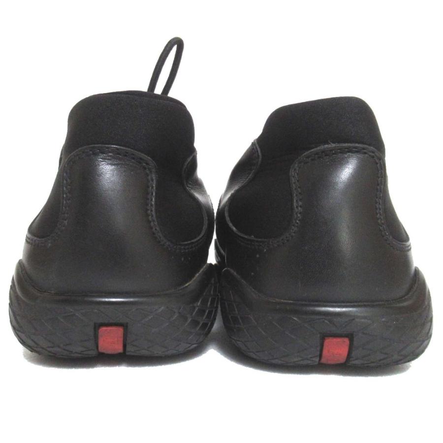 美品 PRADA SPORT プラダスポーツ レザー スクエアトゥ ドローコード