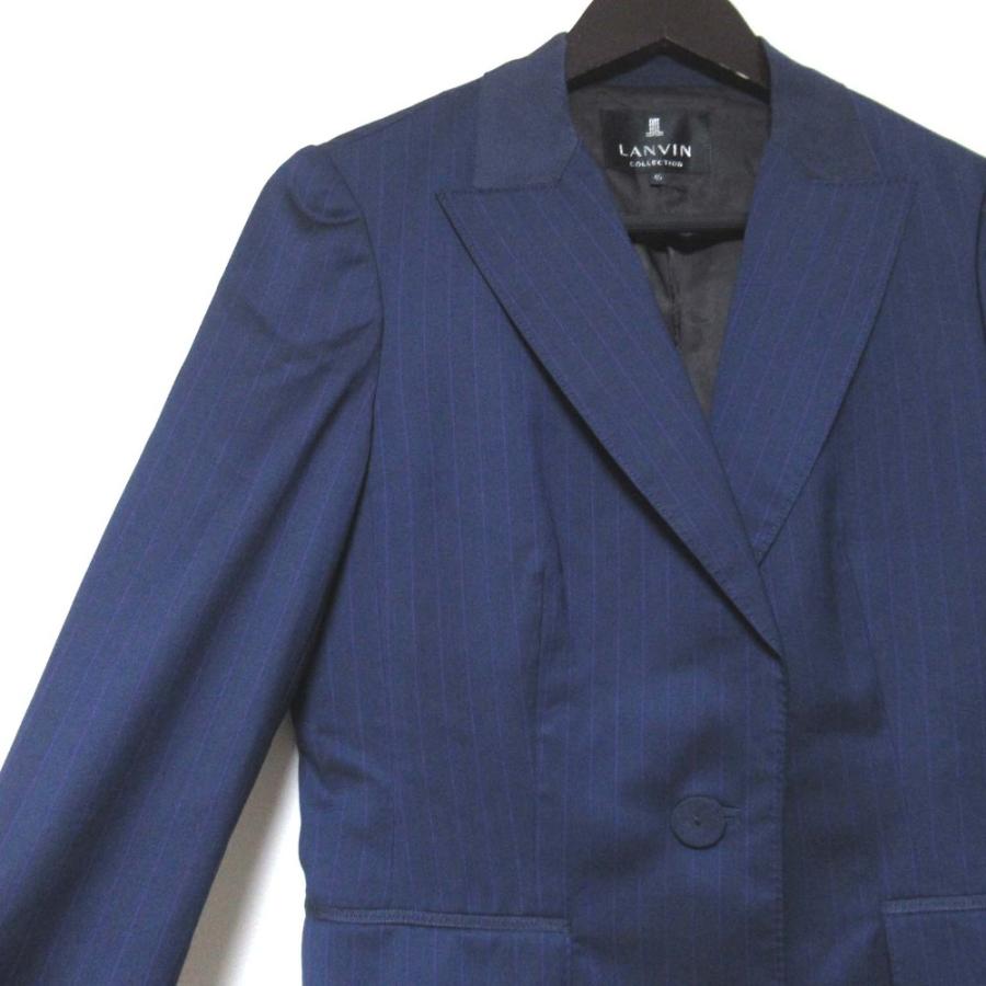 LANVIN COLLECTION 美品 ランバンコレクション ピンストライプ柄