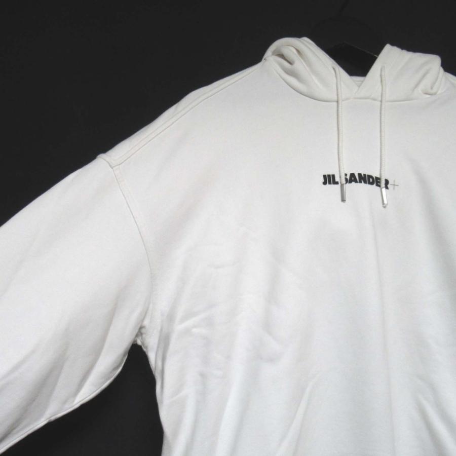 JIL SANDER - 美品 JIL SANDER+ ジルサンダープラス オーバーサイズ フーディー スウェットシャツ プルオーバーパーカー Sサイズ ホワイト メンズ レディース 古着 中古 USED JIL SANDER（ジルサンダー） 美品 JIL SANDER+ ジルサンダープラス
