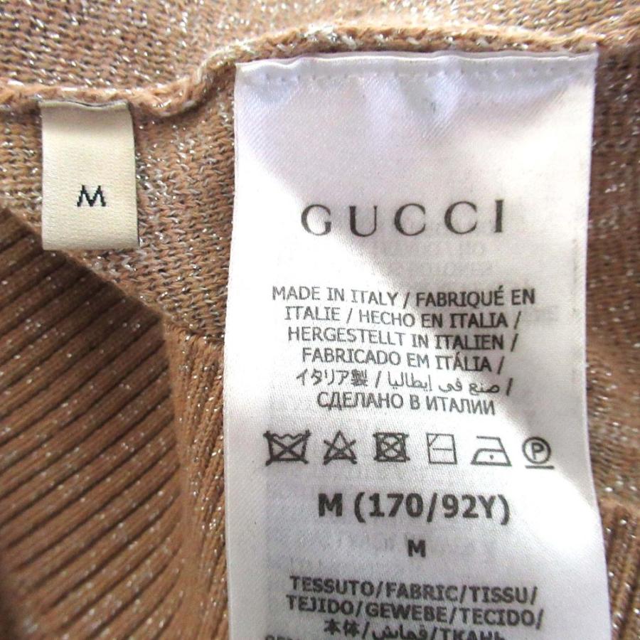 GUCCI（グッチ） 美品 ラメ GG柄ジャガード Vネック ニット