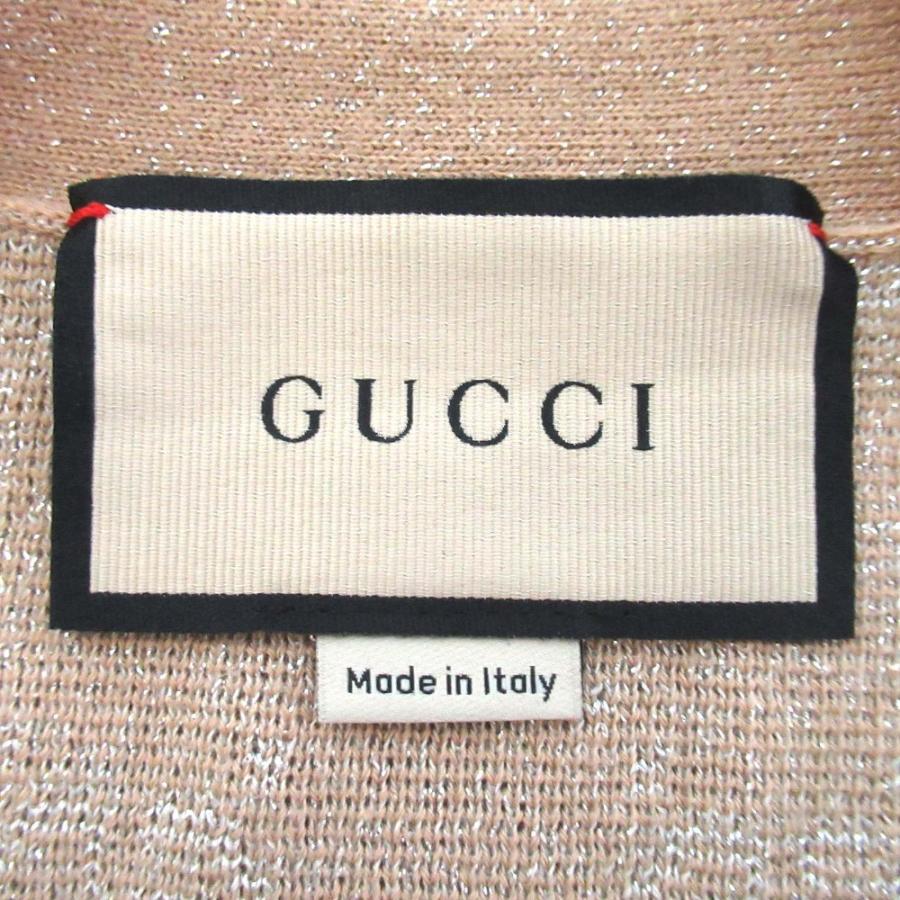 GUCCI（グッチ） 美品 ラメ GG柄ジャガード Vネック ニット