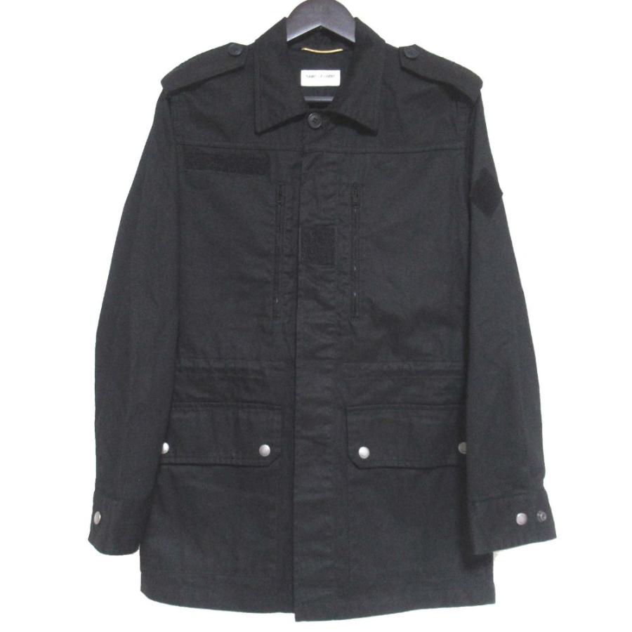 美品 サンローランパリ コットン リネンブレンド 刺繍