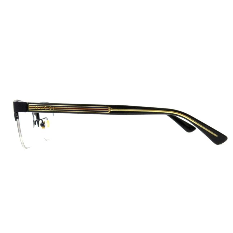 GUCCI 眼鏡フレーム　ハーフリム　スクエア　日本製　ブラウン　チタン GUCCI 美品 グッチ チタンフロント セルテンプル ハーフリム