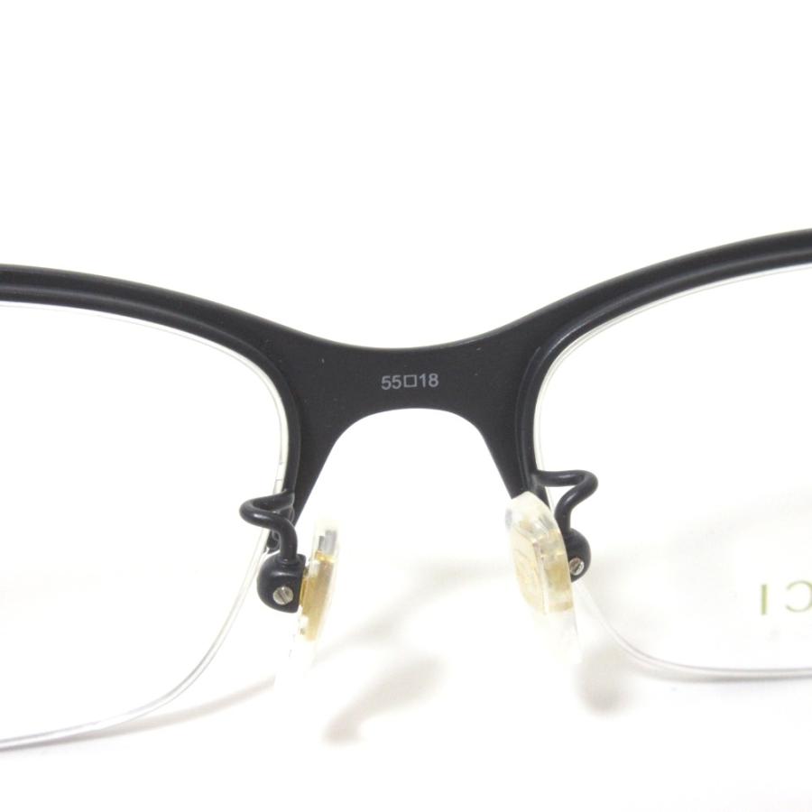 GUCCI 美品 グッチ チタンフロント セルテンプル ハーフリム