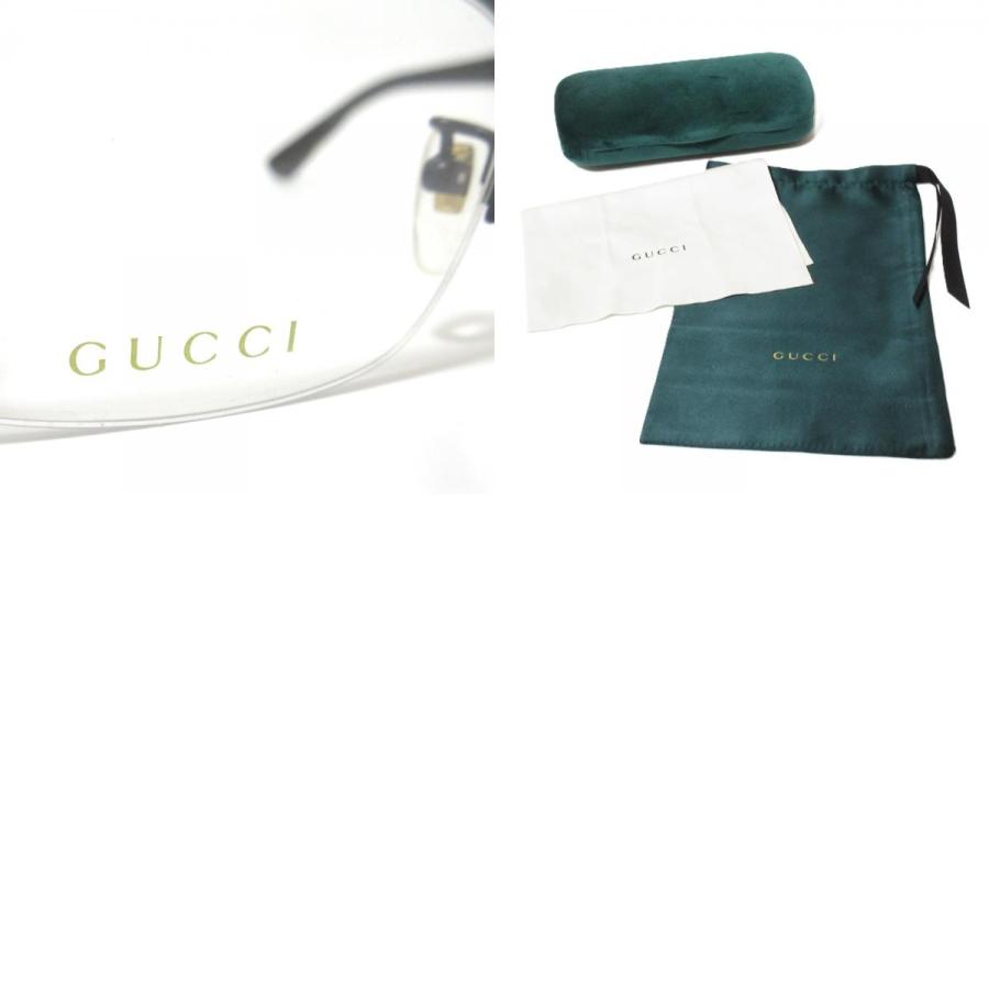 GUCCI 美品 グッチ チタンフロント セルテンプル ハーフリム