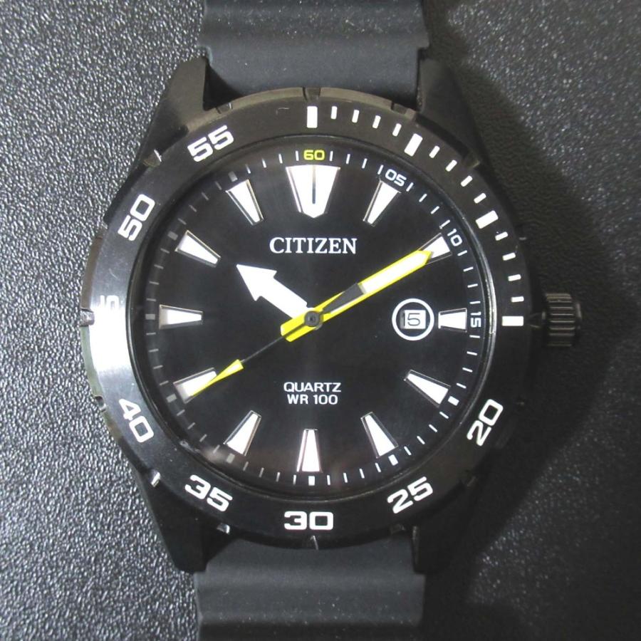 CITIZEN（シチズン） 美品 クォーツ アナログ デイト ラバーベルト 