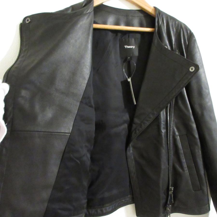 【美品】 Theory ラムレザー ライダース theory（セオリー） 美品 PERFECT LEATHER JOEAN J ラムレザー ノー