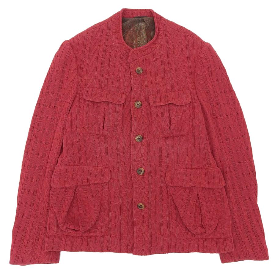 ETRO（エトロ） 良品 裏地ペイズリー柄 ニットハンティングジャケット