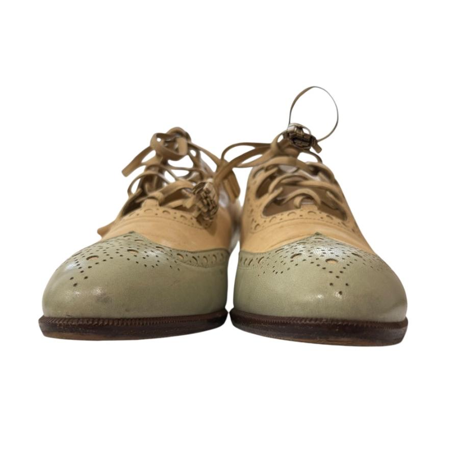 HERMES 良品 エルメス レザー ウィングチップ レースアップ