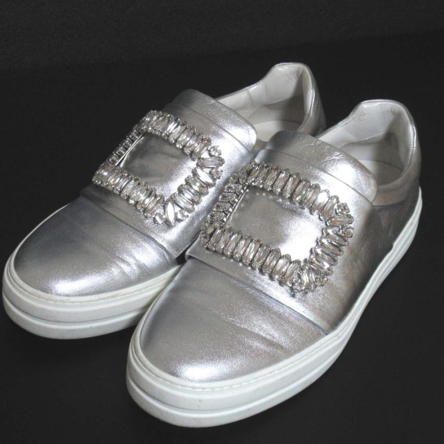 Roger Vivier（ロジェヴィヴィエ） 美品 ビジュー ストラスバックル 