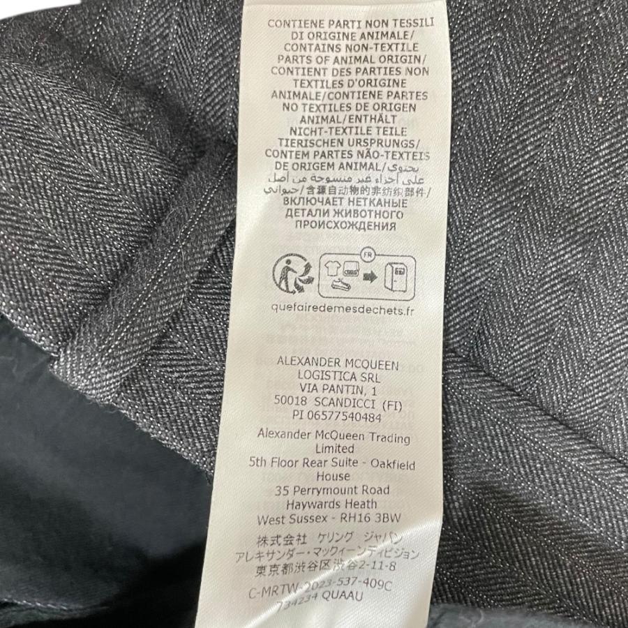 Alexander McQueenチャコールグレースラックスパンツ Alexander McQueen 美品 23AW アレキサンダーマックイーン