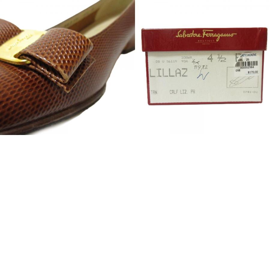 美品 Salvatore Ferragamo サルヴァトーレフェラガモ ヴァラリボン 
