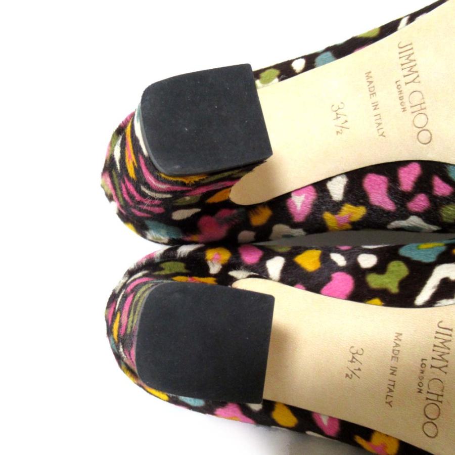 JIMMY CHOO 美品 ジミーチュウ BILLIE 85 レオパード柄 ハラコ