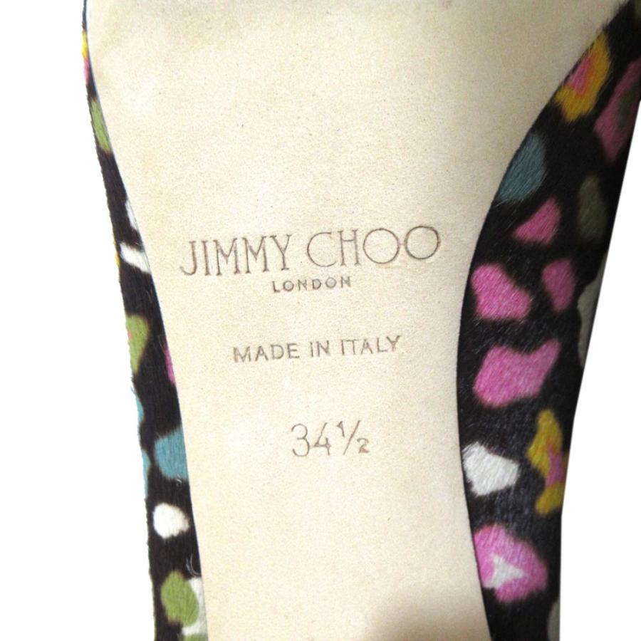 JIMMY CHOO 美品 ジミーチュウ BILLIE 85 レオパード柄 ハラコ