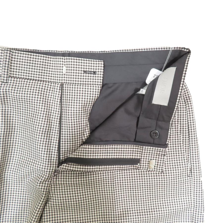 未使用 22aw DIOR ディオール 千鳥総柄 スラックス クロップド