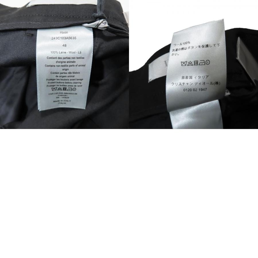 Christian Dior ウールスラックスパンツ ダークネイビー/VW242 Christian Dior ウールスラックスパンツ ダークネイビー/VW242