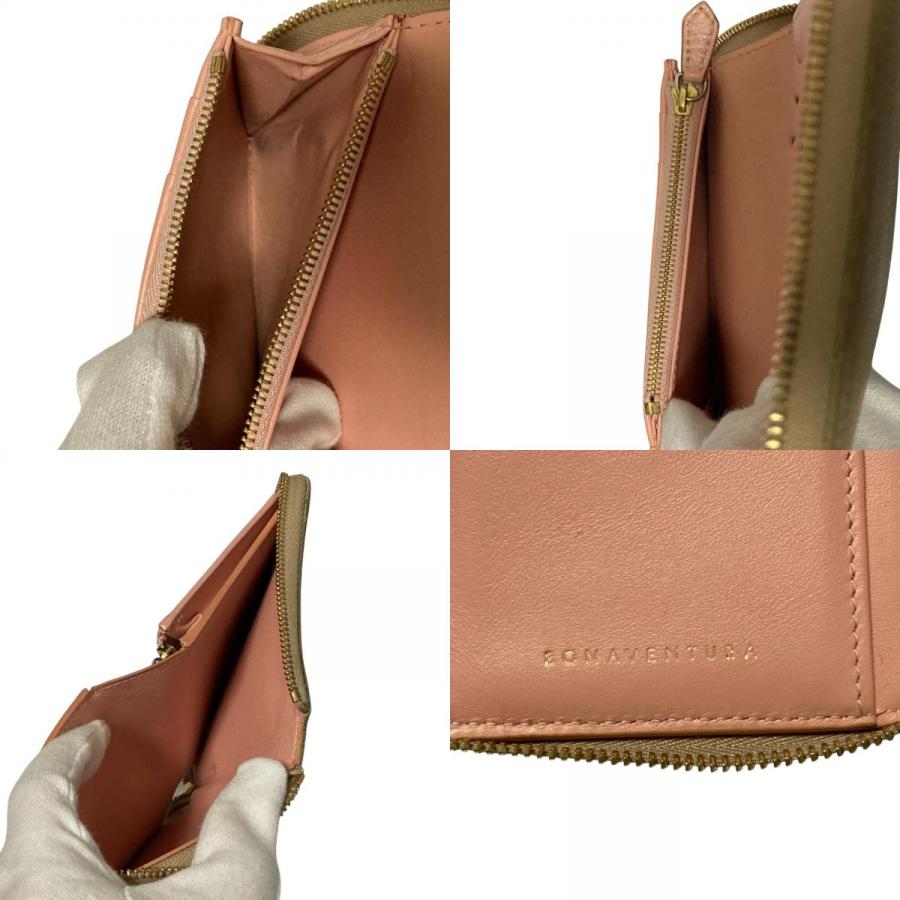 【美品】ボナベンチュラ ミディアムジップウォレット 2つ折り レザー 財布 BONAVENTURA（ボナベンチュラ） 美品 レザー 二つ折り財布 ミディアム