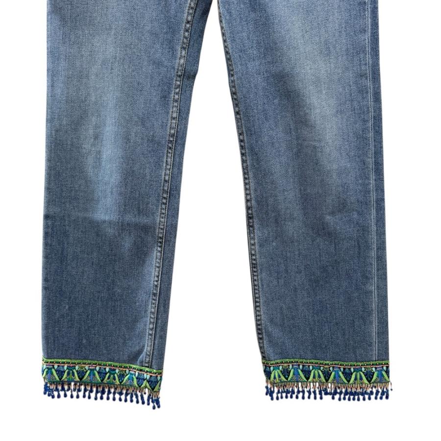 ETRO（エトロ） 美品 ビーズ装飾 ストレッチ デニムパンツ ジーンズ 26