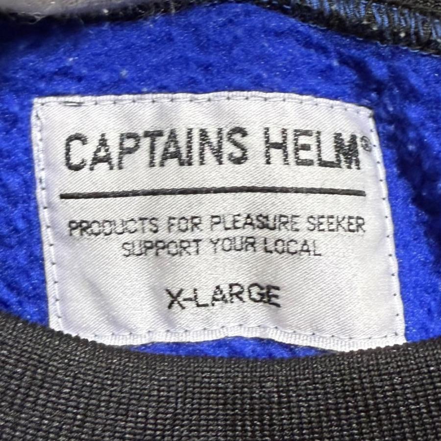 美品 CAPTAINS HELM キャプテンズヘルム ロゴ刺繍 長袖 クルーネック