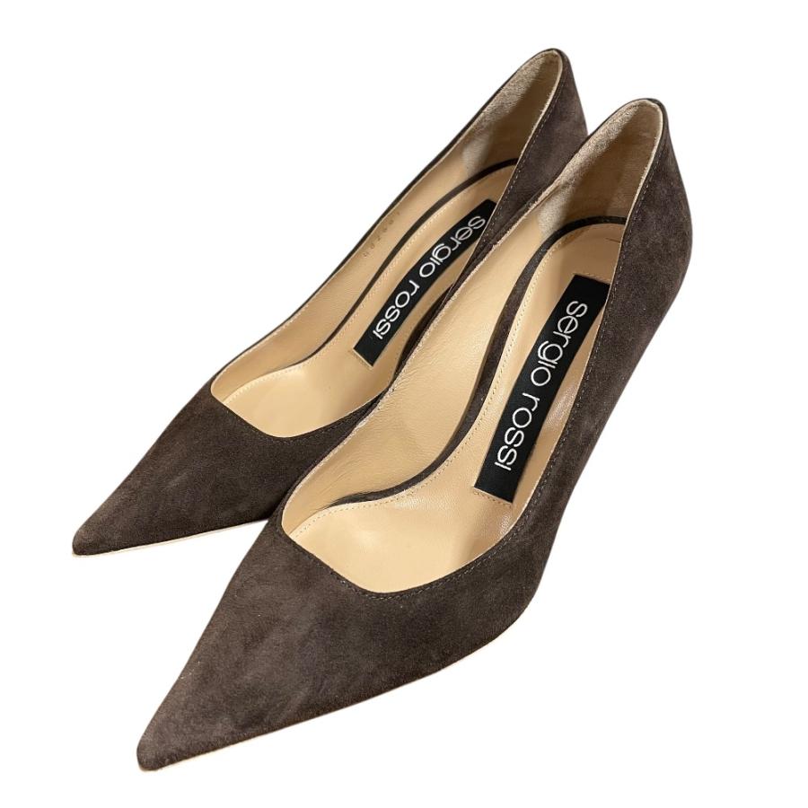 セルジオロッシ　SergioRossi　パンプス　ベージュ　sr YURI Sergio rossi（セルジオロッシ） 美品 YURI スエード ポインテッドトゥ