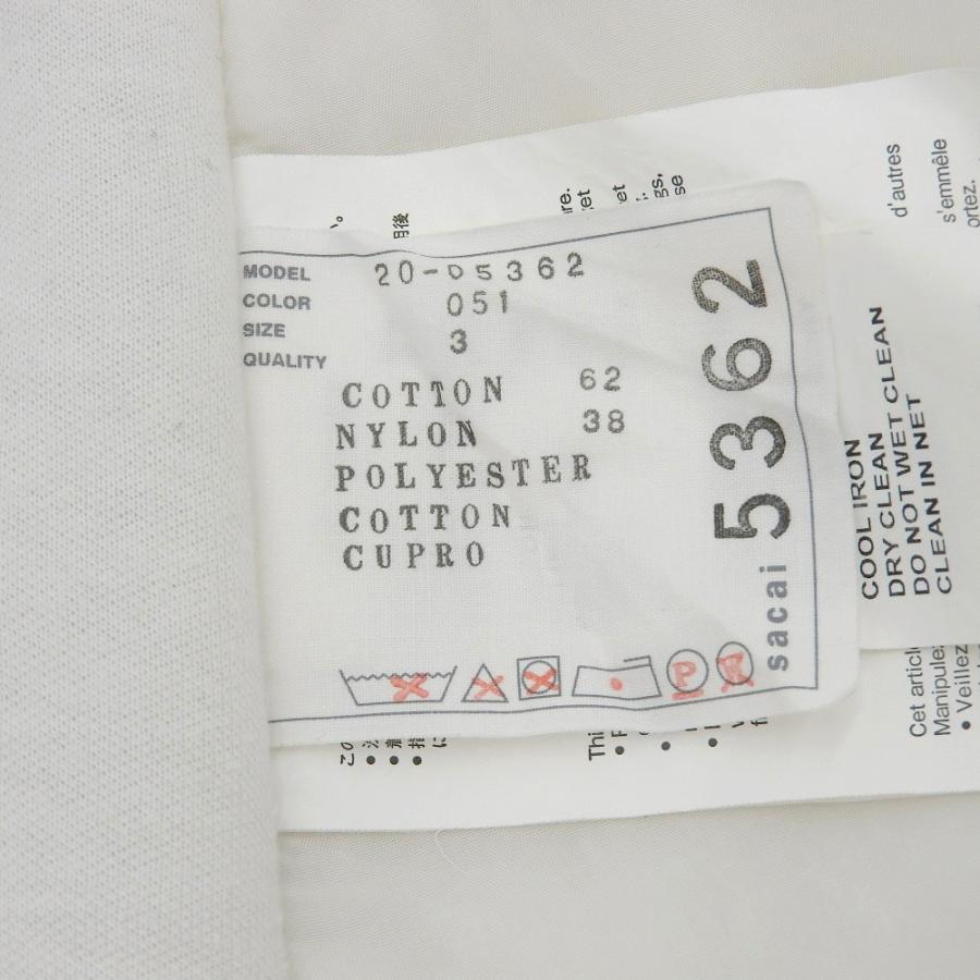 良品 sacai サカイ Sweatshirt with hood and drawstring スウェットパーカー 20-05362 サイズ3 グレー レディース 古着 中古 USED sacai（サカイ） 良品 Sweatshirt with hood and drawstring