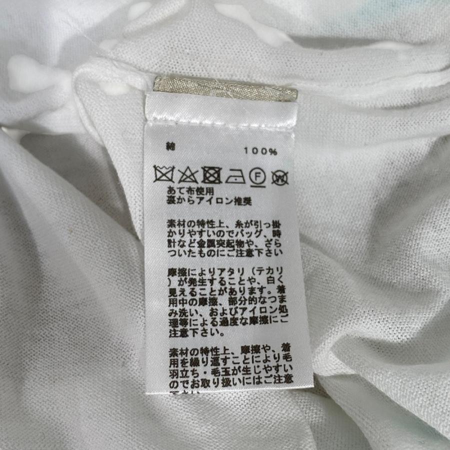 美品 23SS HERMES エルメス ステッチデザイン ロングスリーブ コットン サマーニット カットソー セーター M ホワイト メンズ 古着 中古_3
