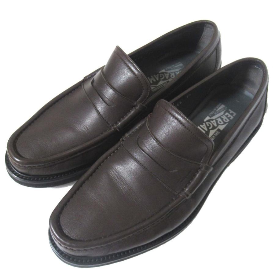 美品 Salvatore Ferragamo サルヴァトーレフェラガモ レザー コイン 