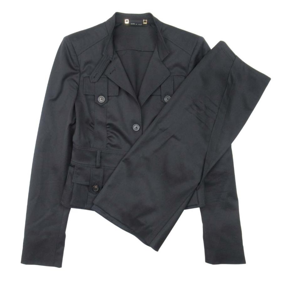 美品 L グッチ シルク ウール スカートスーツ 黒 イタリア製 40 肩パッド 美品 L グッチ シルク ウール スカートスーツ 黒 イタリア製 40