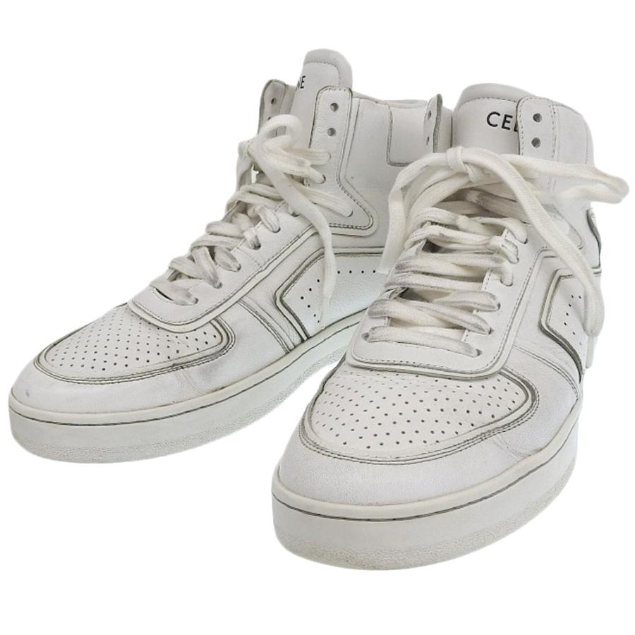 CELINE（セリーヌ） 良品 CT-01 レザー ハイトップ スニーカー